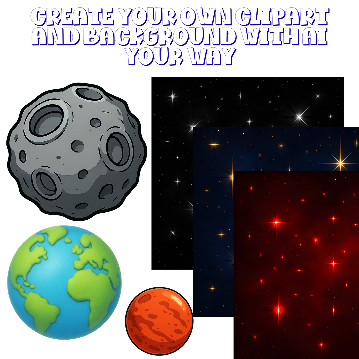 Space Ai Design Kit + Coloring Pages + Character Tutorial Bundle Create Your Own Unique Designs | Instant Download | Free for CEO Subscribers