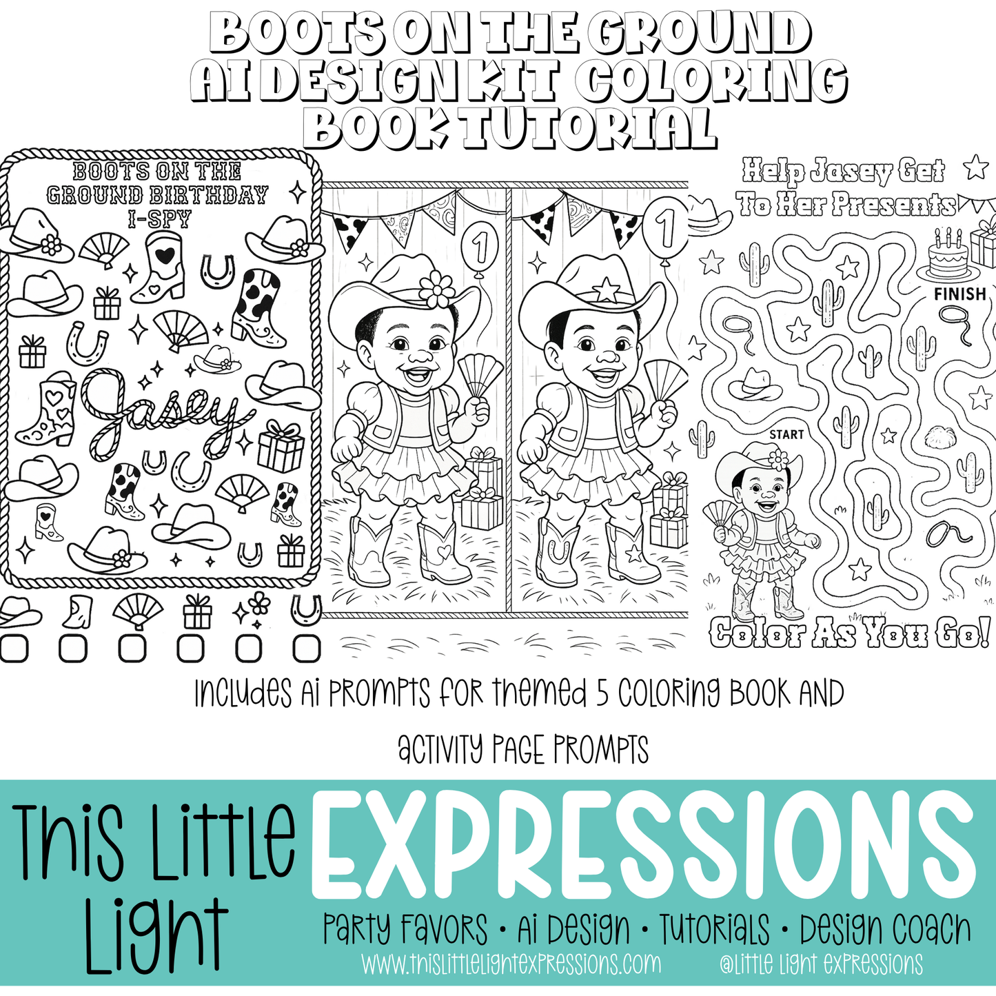 Boots on the Ground + Coloring Pages + Character Tutorial Bundle Create Your Own Unique Designs | Instant Download | Free for CEO Subscribers