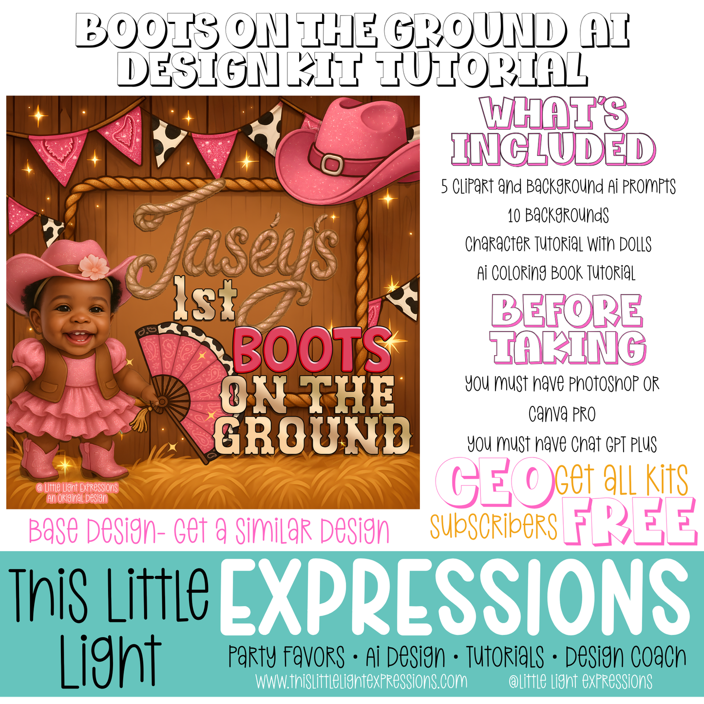 Boots on the Ground + Coloring Pages + Character Tutorial Bundle Create Your Own Unique Designs | Instant Download | Free for CEO Subscribers
