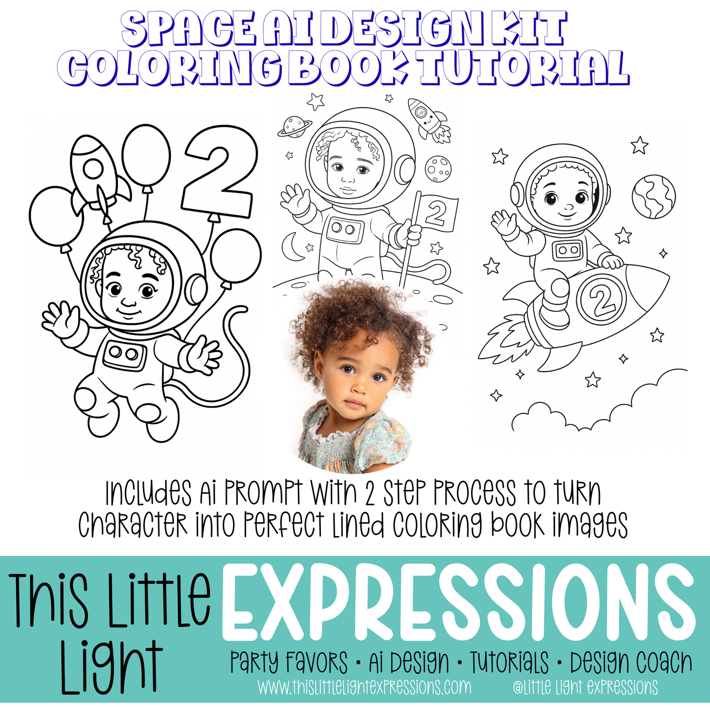 Space Ai Design Kit + Coloring Pages + Character Tutorial Bundle Create Your Own Unique Designs | Instant Download | For LITE CEO Subscribers ONLY