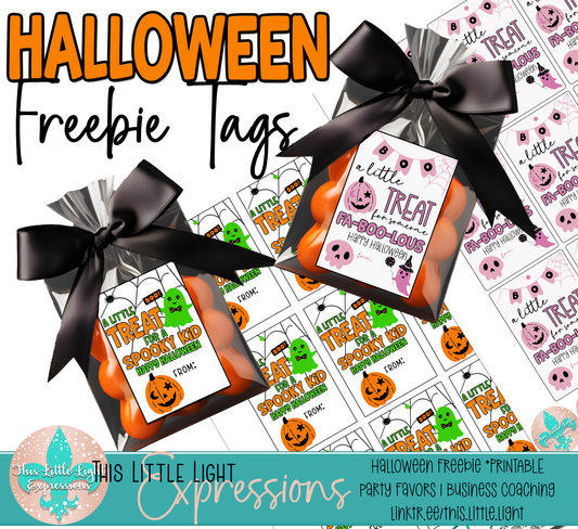 Halloween Candy Bag Tags | Halloween Freebie | Free Digital Download