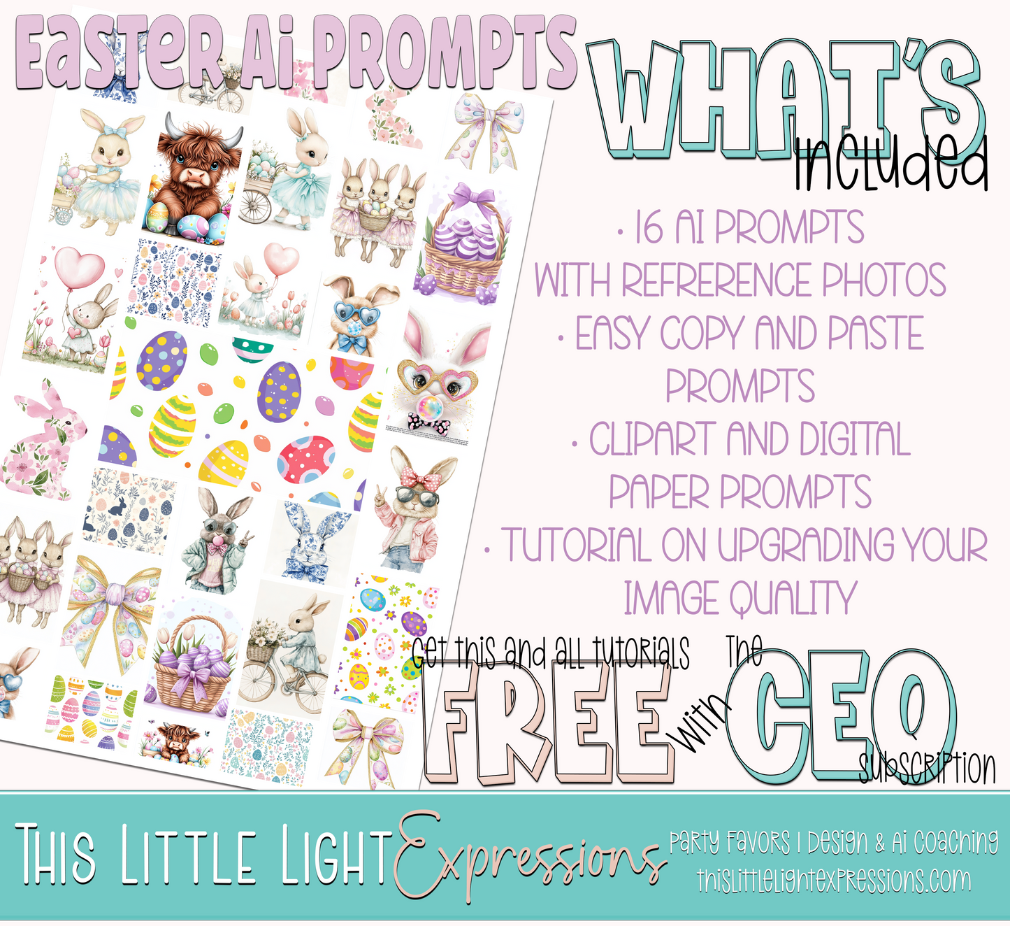 Easter Ai Prompts | Digital Instant Download| Copy and Paste Prompts | Free for CEO Subscribers