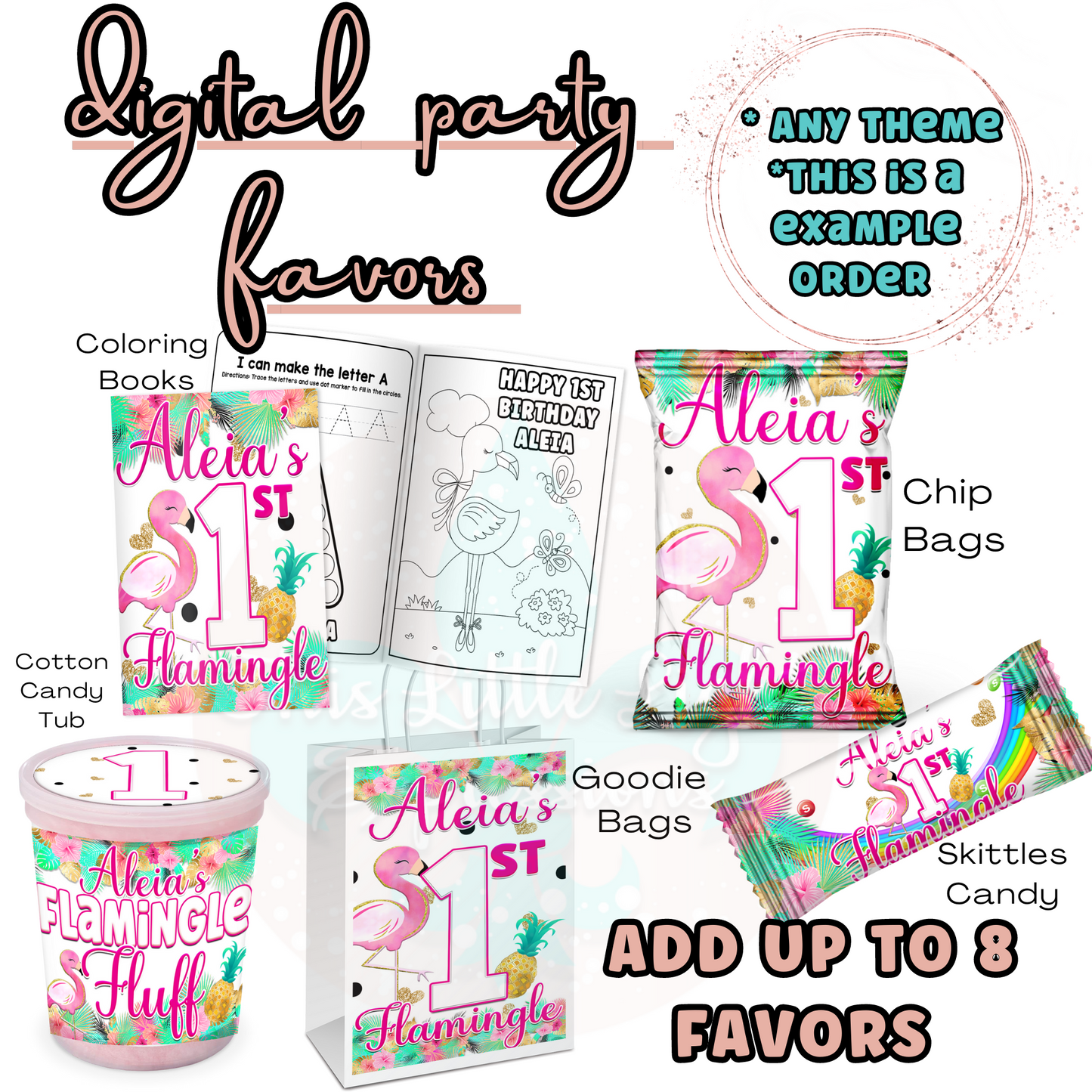 Digital Party Favors | Download Only | Favor List in Photo Examples