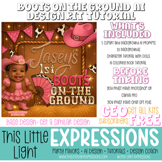 Boots on the Ground + Coloring Pages + Character Tutorial Bundle Create Your Own Unique Designs | Instant Download | Free for CEO Subscribers