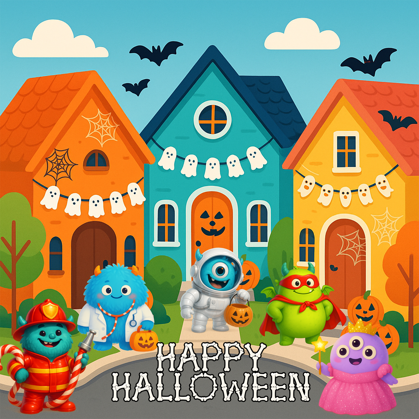 Monster Trick or Treat Themed Ai Design Kit |Create Your Own Unique Designs | Instant Digital Download | CEO Subscribers get for FREE