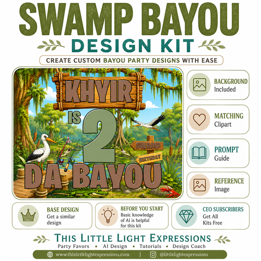 Swamp Bayou Ai Design Kit |Create Your Own Unique Designs | Instant Digital Download | CEO Subscribers get for FREE