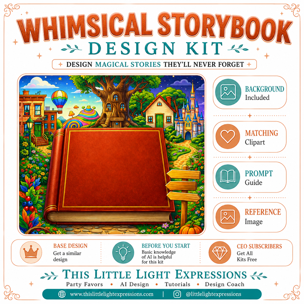 Whimsical Storybook Ai Design Kit |Create Your Own Unique Designs | Instant Digital Download | CEO Subscribers get for FREE
