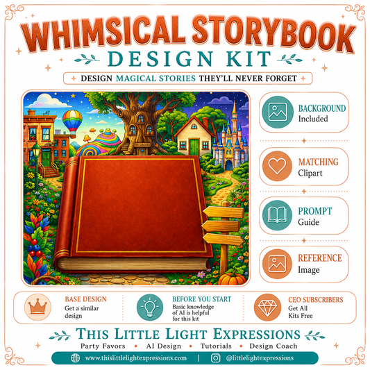 Whimsical Storybook Ai Design Kit |Create Your Own Unique Designs | Instant Digital Download | CEO Subscribers get for FREE