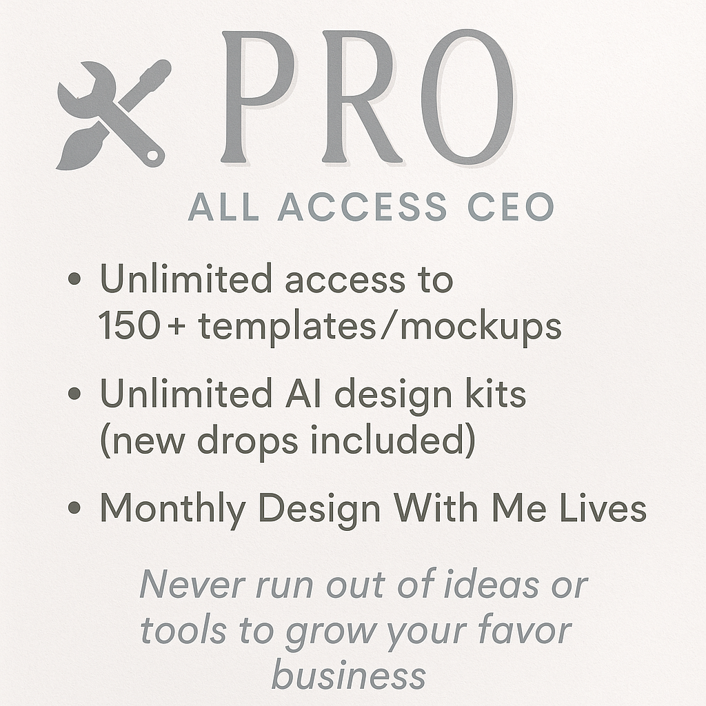 The CEO Subscription – A Monthly Party Favor & AI Design Mentorship