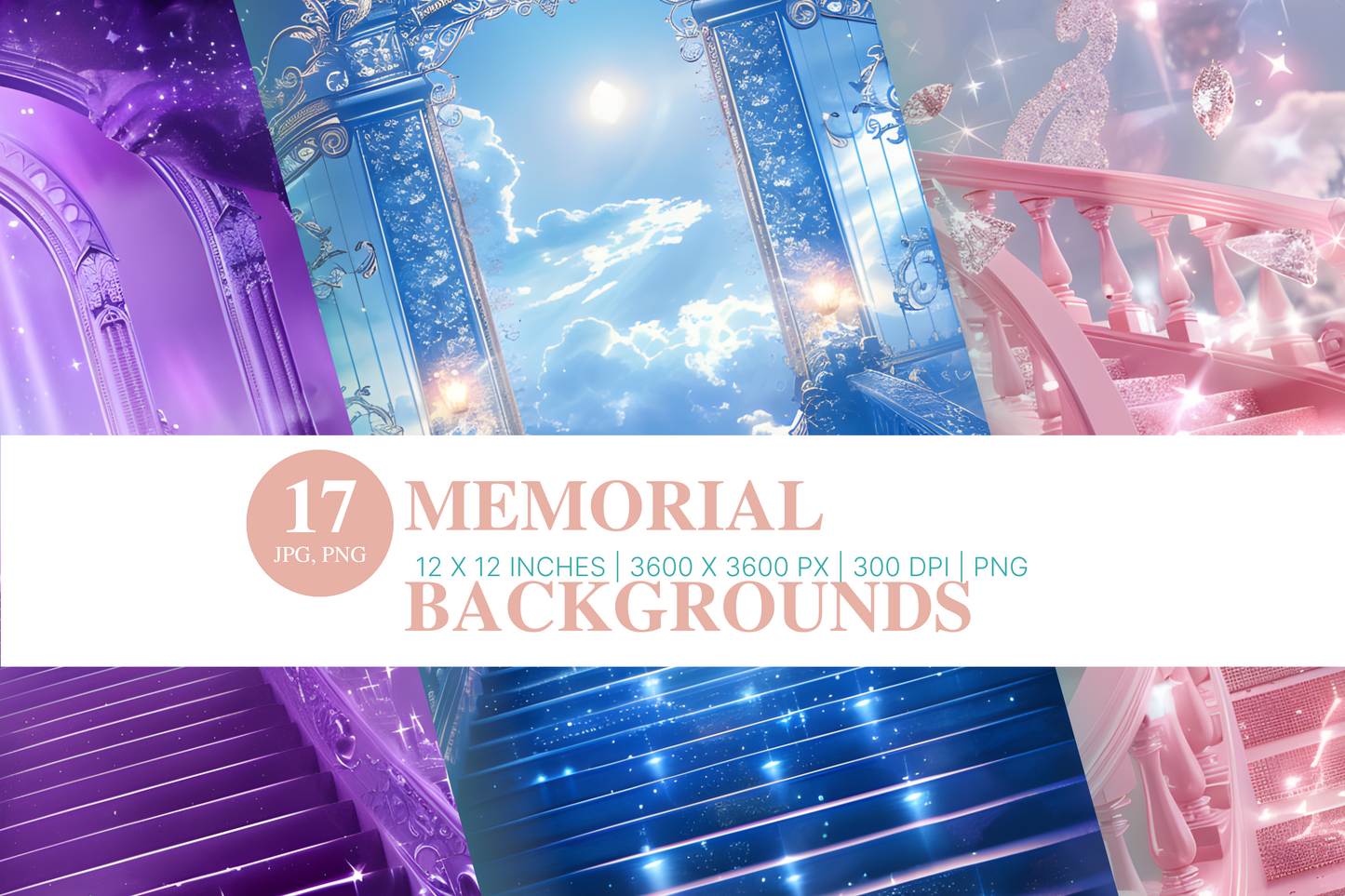 Memorial Background Set of 17 | Instant Digital Download | Digital Paper