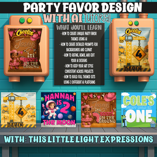 Party Favor Design with Ai Tutorial | Digital Download | Instant Download| FREE for CEO Subscribers