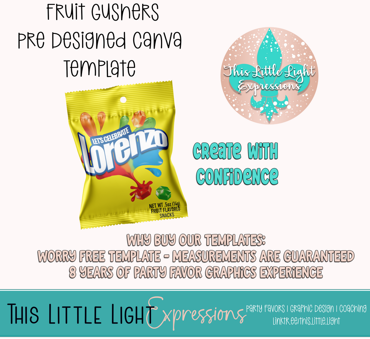 Gushers Design Fruit Gushers Template and Mockup for Canva | Digital Download | For P ...