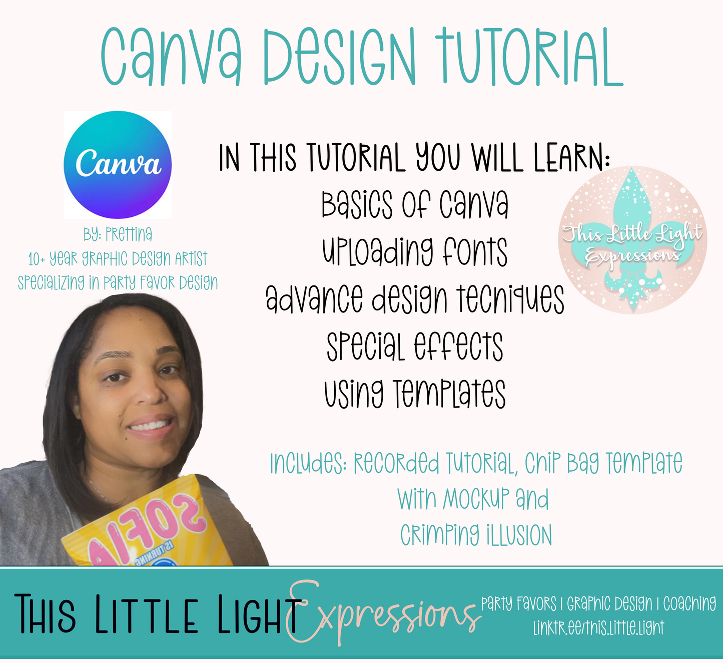 Party Favor Design Tutorial | Canva or Photoshop | Digital Download | Party Favor Tutorial | For LITE CEOs ONLY