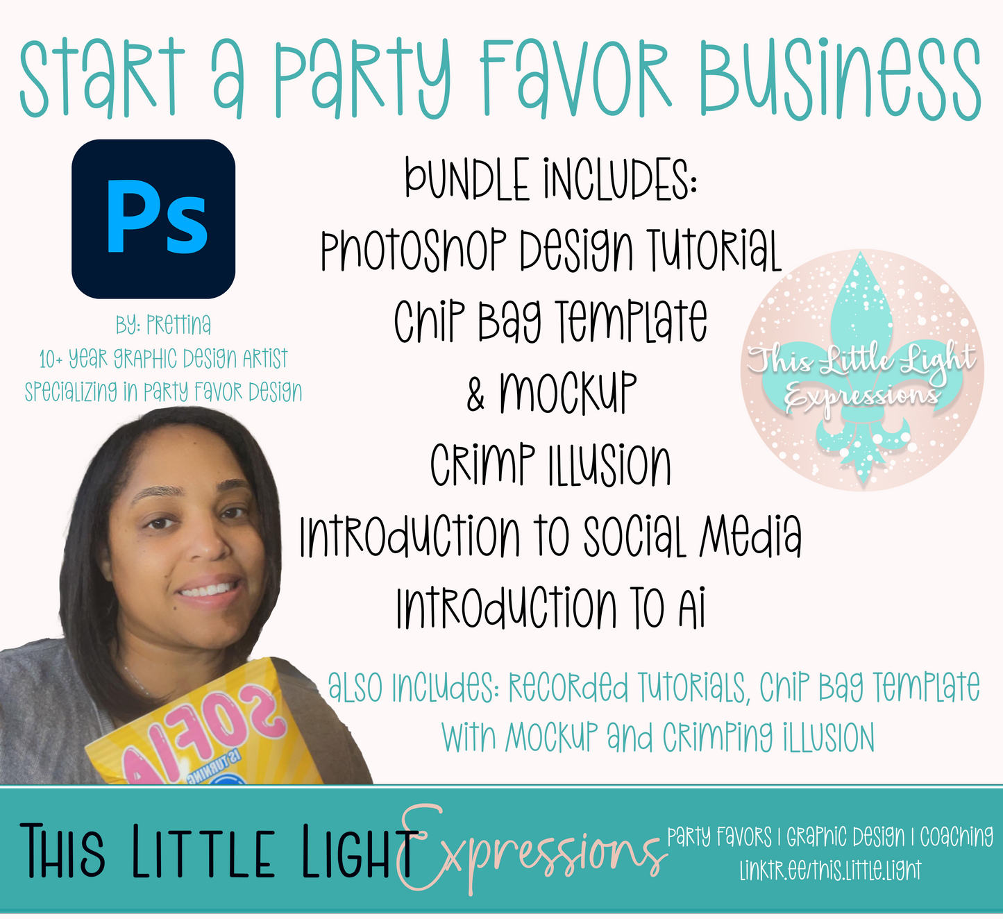 Party Favor Business Bundle | Digital Download | Photoshop Tutorial for Party Favors